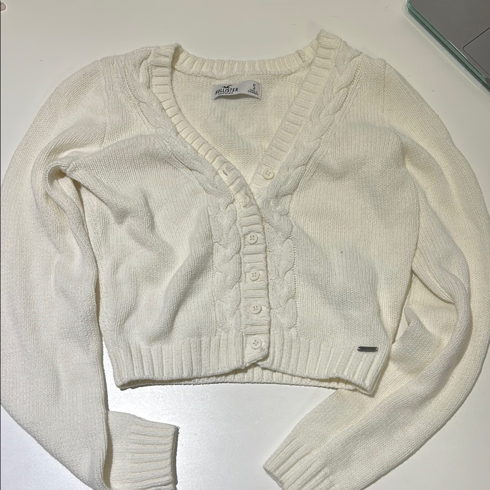 Ivory Cable Knit Cardigan